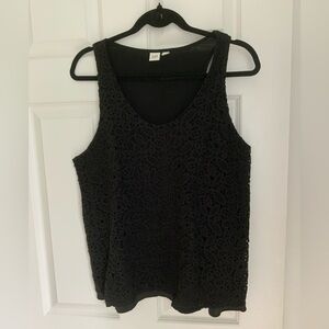 GAP Black Sleeveless Tank Top